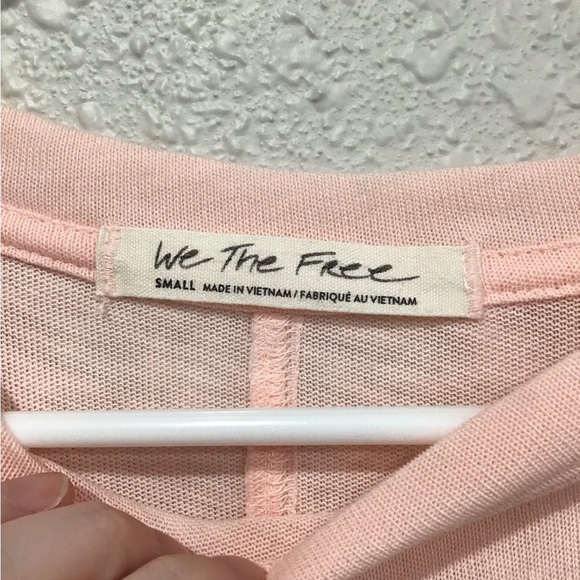 NWT Free People We The Free Cassidy Cuffed Sleeve T-Shirt Pink Women’s Size S - Picture 3 of 5